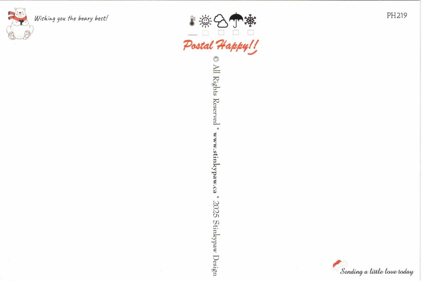 Beary Christmas Postcard