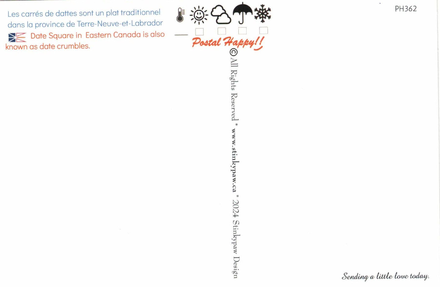 "Carré aux dattes" Postcard