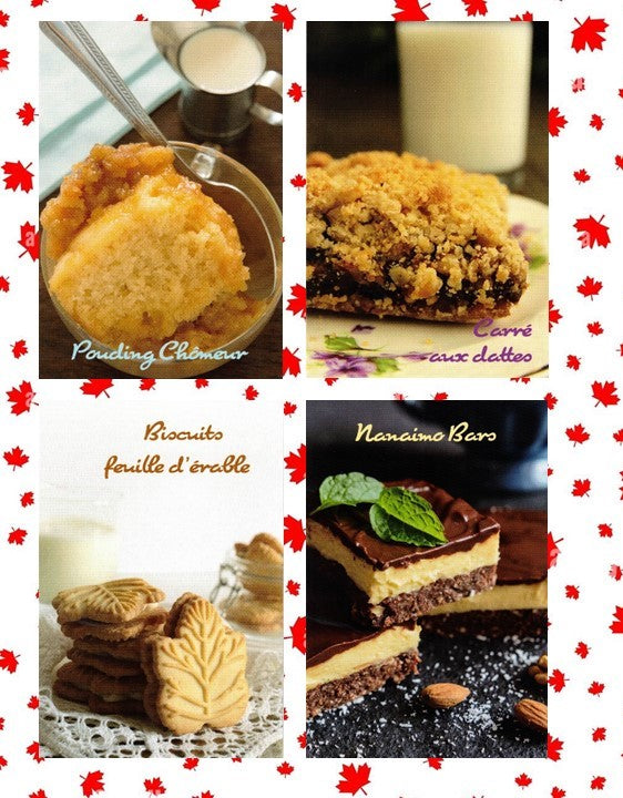 Canadian Dessert Set (4 Postcards)