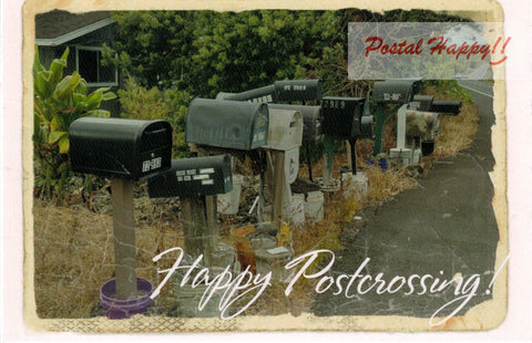 "Happy Postcrossing" Postcard