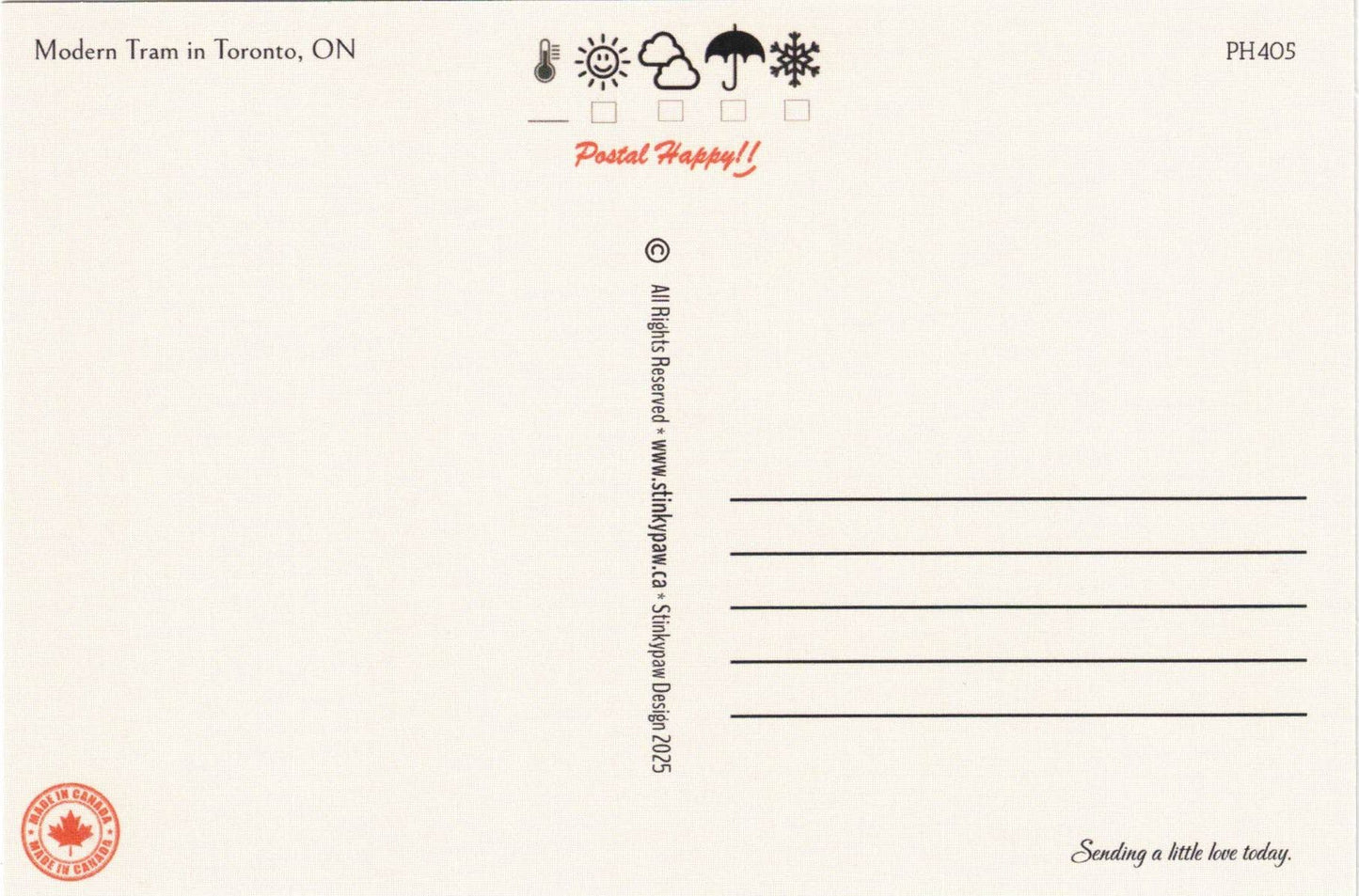 Toronto Tram Postcard