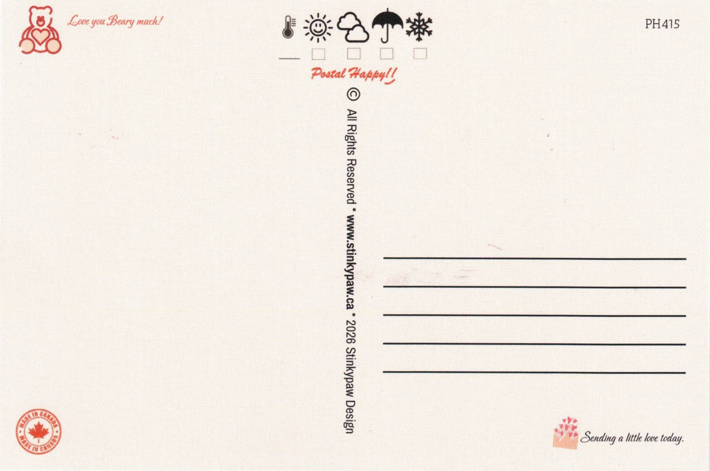 Beary Much Valentine Postcard