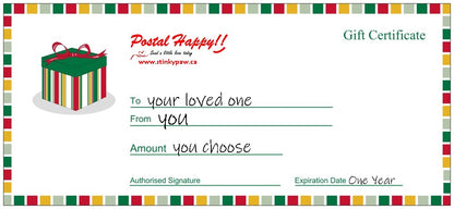 Postal Happy!! Gift Certificate