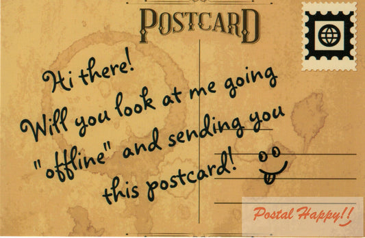 Going "Offline" Postcard