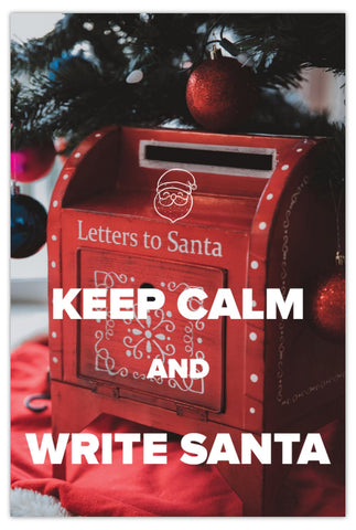 "Keep Calm and Write Santa" Postcard