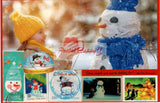 Snowmen of the World Stamps Postcard